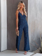 Lace Jumpsuit Mid Waist Casual Pants Smooth Lining - ElegantAlpha