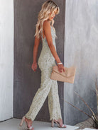 Lace Jumpsuit Mid Waist Casual Pants Smooth Lining - ElegantAlpha