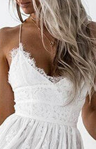 Lace - Paneled Suspender Strapless Dress - ElegantAlpha®