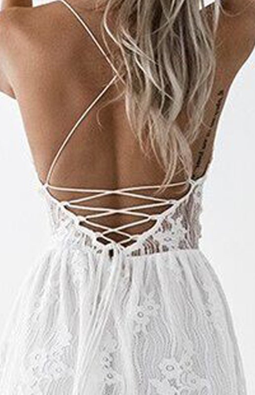 Lace - Paneled Suspender Strapless Dress - ElegantAlpha®