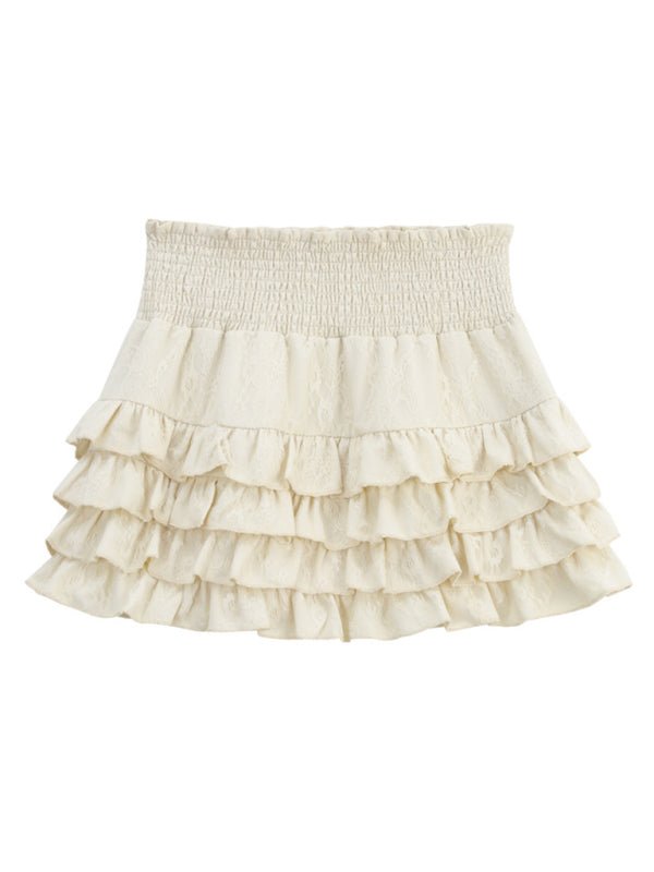 Lace puffy skirt high waist skirt - ElegantAlpha®