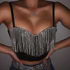 Ladies Bright Diamond Tassel Wrap Chest Tank Top - ElegantAlpha®