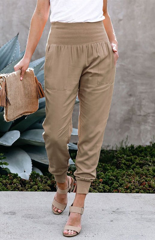 Ladies High Waist Slit Casual Pants - ElegantAlpha®