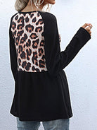 Leopard Print Black Slim Fit Knit Sweater - ElegantAlpha®