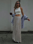 Long sexy sequined skirt - ElegantAlpha®