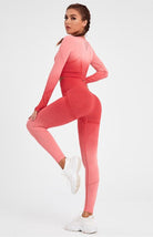 Long Sleeve Gradient Yoga Set - ElegantAlpha®