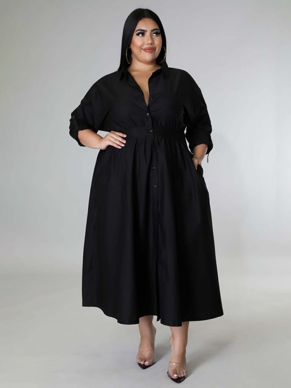 Long Sleeve Shirt Dresses - ElegantAlpha