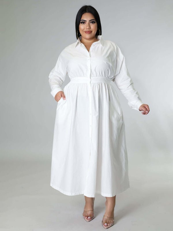 Long Sleeve Shirt Dresses - ElegantAlpha