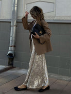 Long sleeve top long skirt sequin suit - ElegantAlpha®