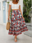 Maxi Cotton Bohemian Beach Resort Skirt - ElegantAlpha®