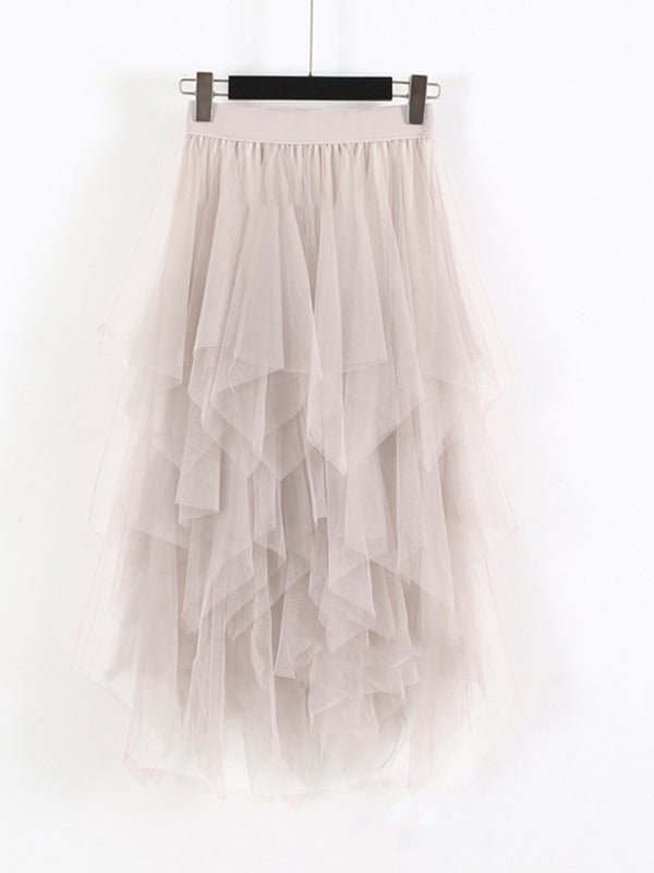 Mesh high waist mid - length fairy skirt - ElegantAlpha®