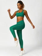 New drawstring yoga wear breathable solid color running tights - ElegantAlpha