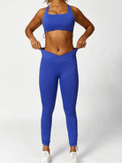 New drawstring yoga wear breathable solid color running tights - ElegantAlpha