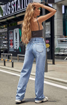 New High Waist Straight Tube Slim Loose Jeans - ElegantAlpha®