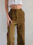 New Loose Casual Solid Corduroy Pants - ElegantAlpha®