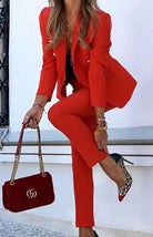 New Solid Color Fashion Two-Piece Suit - ElegantAlpha®