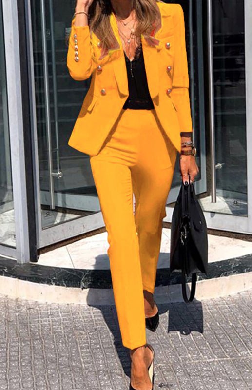 New Solid Color Fashion Two-Piece Suit - ElegantAlpha®