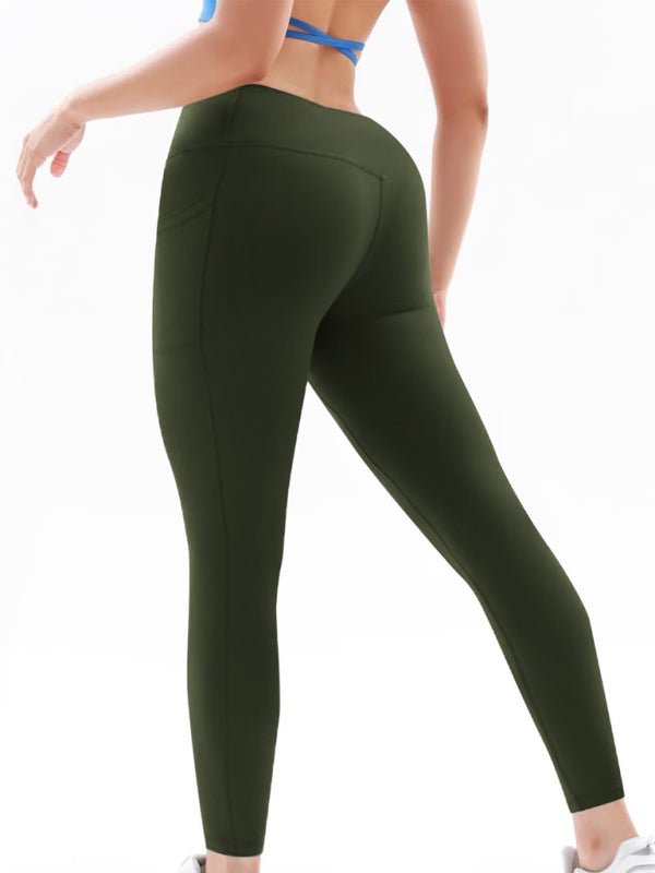 New Women's High Waist Hip Pocket Yoga Pants - ElegantAlpha