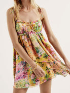 Niche color - block floral sling dress with - ElegantAlpha®