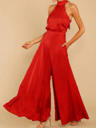 Off - the - shoulder high - waist jumpsuit - ElegantAlpha