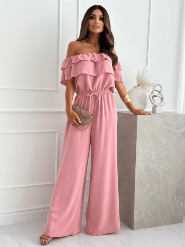 One - piece collar waisted jumpsuit - ElegantAlpha