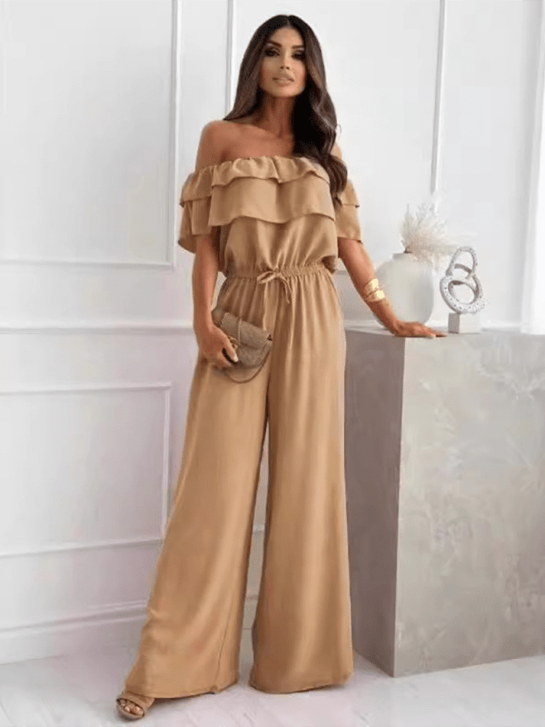 One - piece collar waisted jumpsuit - ElegantAlpha