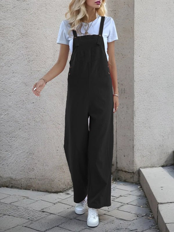 One - piece suspender straight trousers - ElegantAlpha