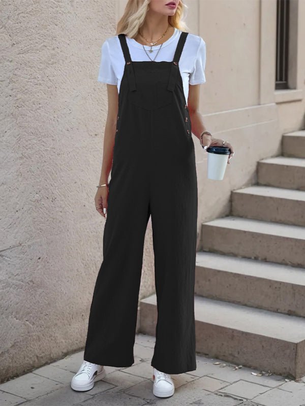 One - piece suspender straight trousers - ElegantAlpha