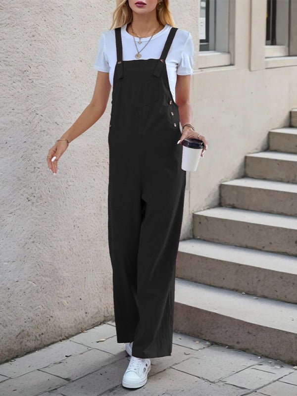 One - piece suspender straight trousers - ElegantAlpha