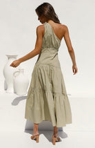 One Shoulder Gathered Long Dress - ElegantAlpha