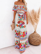 One - shoulder printed long swing dress - ElegantAlpha®