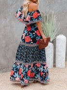 One - shoulder printed long swing dress - ElegantAlpha®