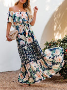 One - shoulder printed long swing dress - ElegantAlpha®