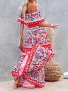 One - shoulder printed long swing dress - ElegantAlpha®