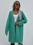 Open Knit Long Sleeve Cardigan - ElegantAlpha®