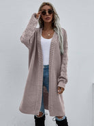 Open Knit Long Sleeve Cardigan - ElegantAlpha®