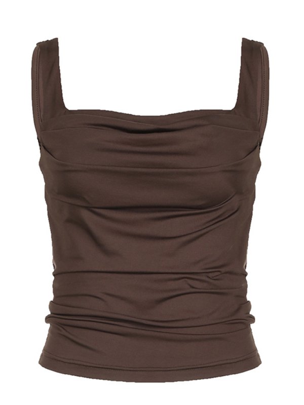 Pleated Design Versatile Simple Camisole - ElegantAlpha