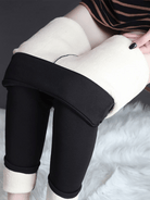 Plush tights warm pants fleece thickened stretch leggings - ElegantAlpha