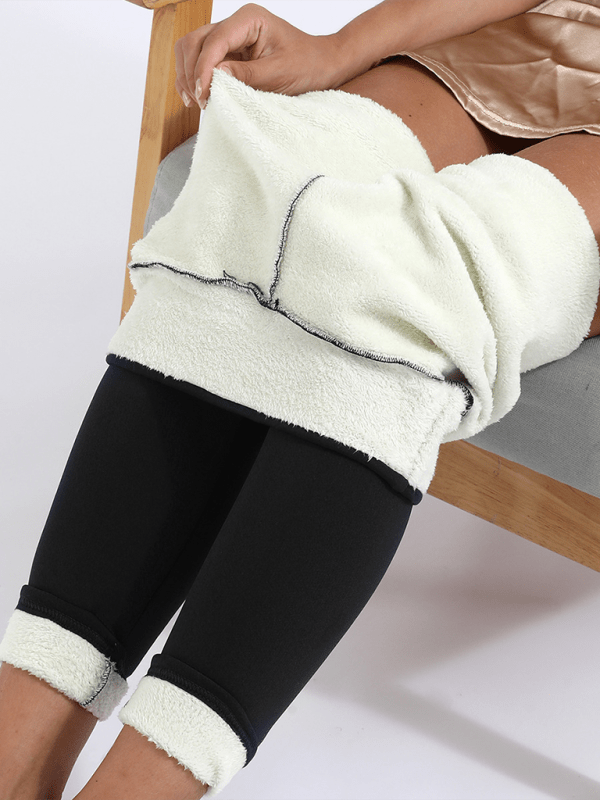 Plush tights warm pants fleece thickened stretch leggings - ElegantAlpha