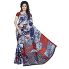 Printed Faux Georgette Black2 Color Saree - ElegantAlpha