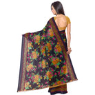 Printed Faux Georgette Gold Color Saree - ElegantAlpha