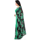 Printed Faux Georgette Green2 Color Saree - ElegantAlpha