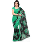 Printed Faux Georgette Green2 Color Saree - ElegantAlpha