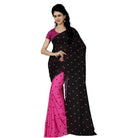 Printed Faux Georgette Pink5 Color Saree - ElegantAlpha