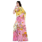 Printed Faux Georgette Pink6 Color Saree - ElegantAlpha