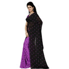 Printed Faux Georgette Purple2 Color Saree - ElegantAlpha