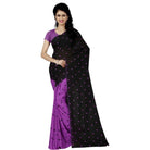 Printed Faux Georgette Purple2 Color Saree - ElegantAlpha