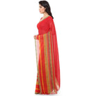 Printed Faux Georgette Red3 Color Saree - ElegantAlpha