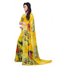 Printed Faux Georgette Yellow4 Color Saree - ElegantAlpha