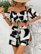 Printed Shorts Set Two Piece Set - ElegantAlpha